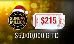 Гарантия последнего Sunday Million в 2014 году будет увеличена до 5 млн. $